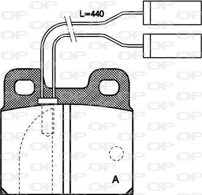 OPEN PARTS Комплект тормозных колодок, дисковый тормоз BPA0005.01